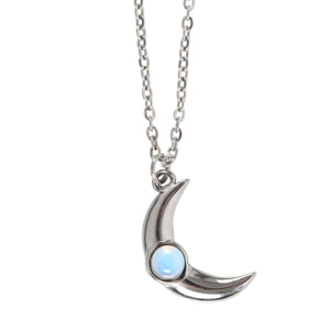 OPALITE CRESCENT MOON NECKLACE GREETINGS CARD