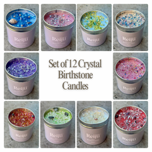 Load image into Gallery viewer, New! Crystal Birthstone Candle Collection – Set of 12 (Gift Boxed)