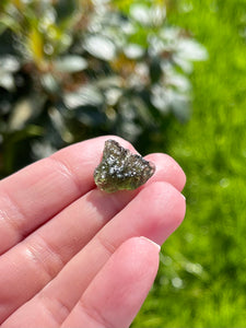 Moldavite Small Raw Green Crystal Piece