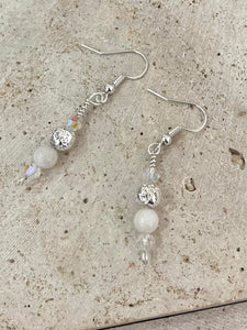 'Handmade By Michelle' Natural Moonstone Crystals Earring Set