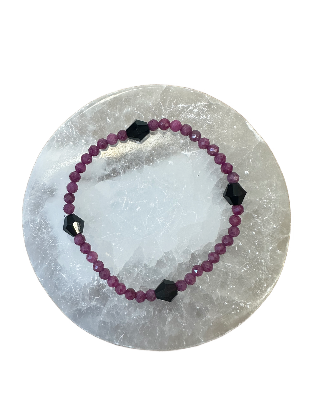 Ruby Beaded Bracelet