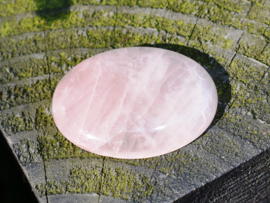 Rose Quartz Crystal Cabochon Worry Stone