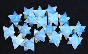 Opalite Hand Cut Crystal Merkaba Star - Krystal Gifts UK