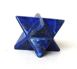 Lapis Lazuli Hand Carved Crystal Merkaba Star - Krystal Gifts UK