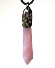 Load image into Gallery viewer, Rose Quartz Crystal Stone Pendant &amp; Cord &quot;Love&quot; - Krystal Gifts UK