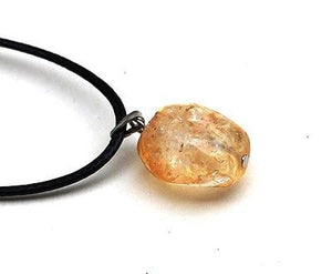 Raw Citrine Crystal Pendant - Krystal Gifts UK