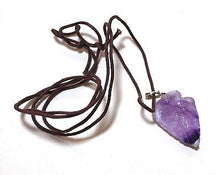 Load image into Gallery viewer, Amethyst Raw Crystal Arrowhead Pendant Gift Wrapped - Krystal Gifts UK