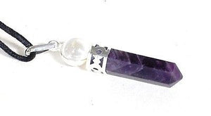 Amethyst & Clear Quartz Crystal Pendant - Krystal Gifts UK