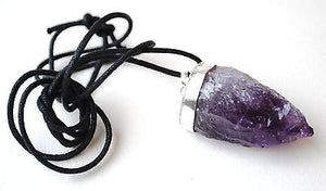 Raw Amethyst Crystal Pendant - Krystal Gifts UK