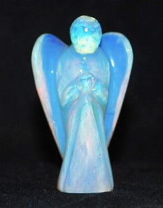 Opalite Hand Carved Crystal Angel - Krystal Gifts UK