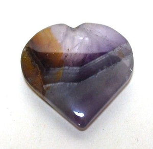 Amethyst Crystal Heart Palm Stone - Krystal Gifts UK