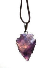 Load image into Gallery viewer, Amethyst Raw Crystal Arrowhead Pendant Gift Wrapped - Krystal Gifts UK