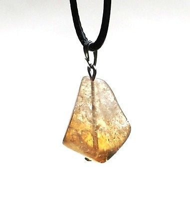 Raw Citrine Crystal Pendant - Krystal Gifts UK
