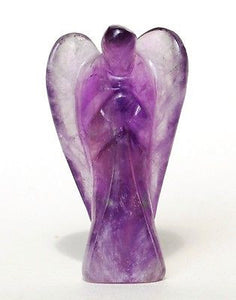 Amethyst Hand Carved Crystal Angel - Krystal Gifts UK