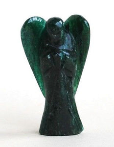 Green Aventurine Hand Carved Crystal Angel - Krystal Gifts UK