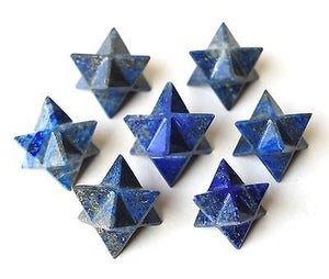 Lapis Lazuli Hand Carved Crystal Merkaba Star - Krystal Gifts UK