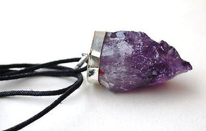 Raw Amethyst Crystal Pendant - Krystal Gifts UK