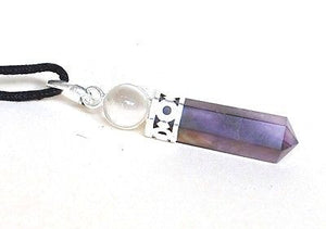 Amethyst & Clear Quartz Crystal Pendant - Krystal Gifts UK