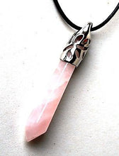 Load image into Gallery viewer, Rose Quartz Crystal Stone Pendant &amp; Cord &quot;Love&quot; - Krystal Gifts UK