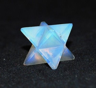 Opalite Hand Cut Crystal Merkaba Star - Krystal Gifts UK