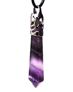 Amethyst Long Crystal Pendant - Krystal Gifts UK