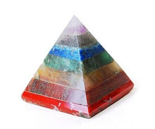 Load image into Gallery viewer, Seven Chakra Large Crystal Healing Pyramid - Krystal Gifts UK