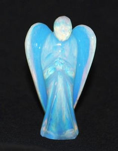 Opalite Hand Carved Crystal Angel - Krystal Gifts UK