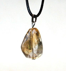 Raw Citrine Crystal Pendant - Krystal Gifts UK