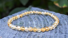Load image into Gallery viewer, Citrine Faceted Yellow Crystal Stone Beads Bracelet