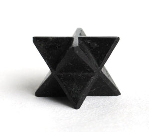 Black Tourmaline Crystal "Electric Stone" Hand Cut Merkaba Star Healing - Krystal Gifts UK