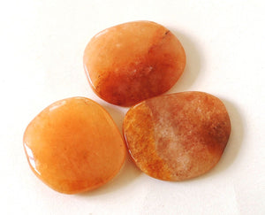 Orange Jade Crystal Palm Stone
