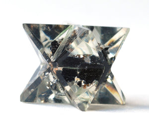 Black Tourmaline Crystal Orgone Merkaba Star - Krystal Gifts UK