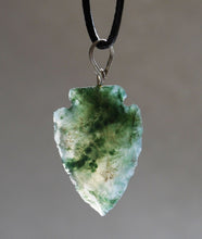 Load image into Gallery viewer, Moss Agate Crystal Arrowhead Pendant Gift Wrapped - Krystal Gifts UK