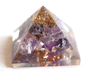 Amethyst Crystal Orgone Pyramid - Krystal Gifts UK