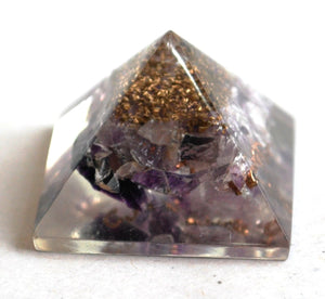 Amethyst Crystal Orgone Pyramid - Krystal Gifts UK