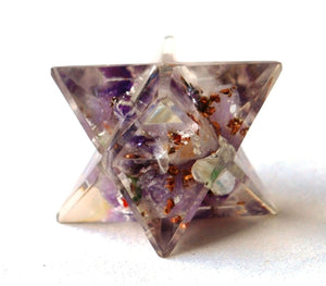 Amethyst Crystal Orgone Merkaba Star - Krystal Gifts UK