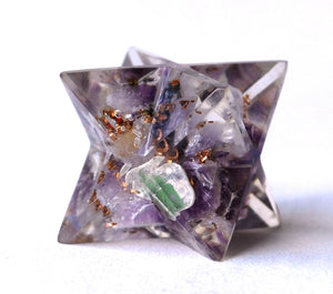 Amethyst Crystal Orgone Merkaba Star - Krystal Gifts UK