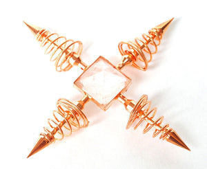 Copper & Clear Quartz Crystal Energy Generator - Krystal Gifts UK