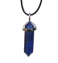 Load image into Gallery viewer, Small  Polished Lapis Lazuli Crystal Stone Pendant &amp; Cord - Krystal Gifts UK