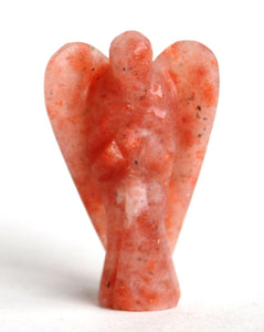 Reiki Energy Charged Sunstone 5cm Angel Natural Crystal Stone Healing Uplifting - Krystal Gifts UK