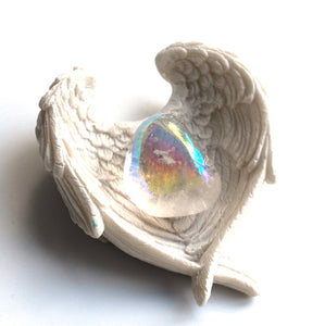 Angel Aura Rainbow Quartz Crystal Stone Gift Set