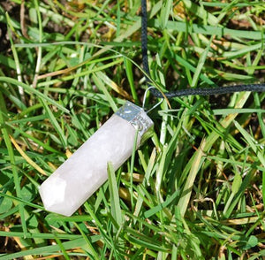 Rose Quartz Faceted Crystal Pendant