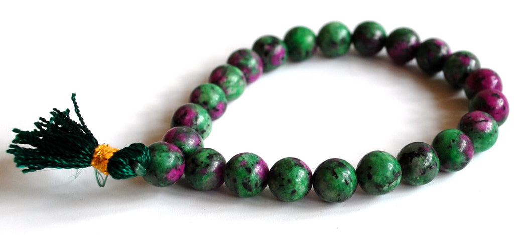 Ruby & Fuschite Crystal Beaded Power Bracelet |Reiju