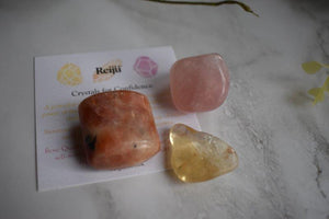 "Crystals For Confidence" Tumble Stone Set Reiki Charged