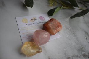 "Crystals For Confidence" Tumble Stone Set Reiki Charged