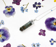 Load image into Gallery viewer, Green Jade Faceted Orgone Pendant &amp; Silver Plated 18&quot; Chain Necklace