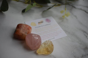 "Crystals For Confidence" Tumble Stone Set Reiki Charged