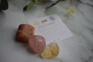 "Crystals For Confidence" Tumble Stone Set Reiki Charged