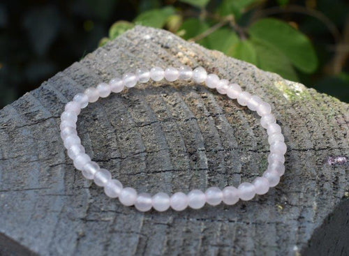 Rose Quartz Crystal Beaded Bracelet