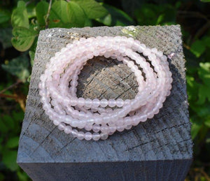 Rose Quartz Crystal Beaded Bracelet